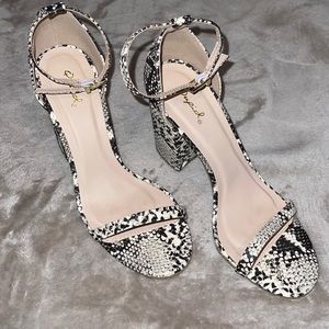 Faux Snake Sink Heels